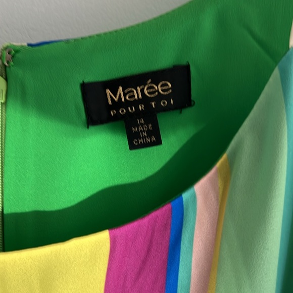 Maree Pour Toi Plus Brenda Stripe Midi Dress. NWT - Picture 9 of 12